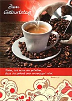 Postkarte - Geburtstag - Kaffee